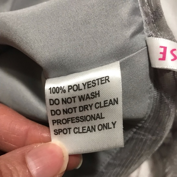 JJ’s House Silver Cascading Chiffon Ruffle Lace Sequin Cocktail Dress Sz. 6 New! - Picture 11 of 16